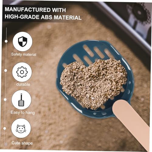 Toddmomy Cat Litter Scoop with Storage Holder Abs Material Smooth Surface Suitable for Small to Large Cats Efficient Cleaning for All Litter Types Pet Supply Kit in Indigo