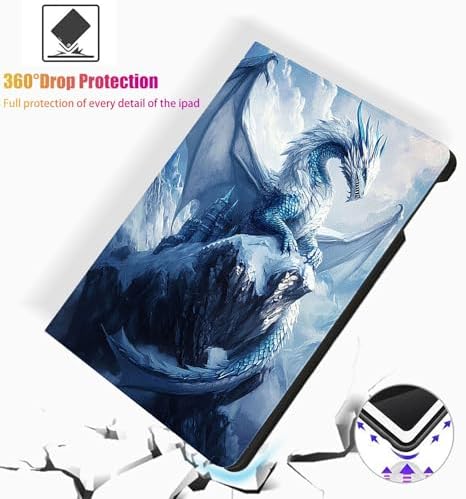 for Microsoft Surface Pro X/Pro X Plus-13 2019/2020/2021/2024 Tablet Case,Auto Wake/Sleep,Adjustable Stand Protective Cover - Dragon