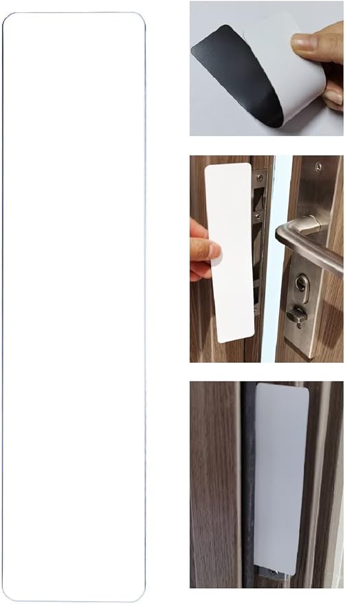 60 Pack Lockdown Magnetic Strips for School Office Public Business District Lockdowns Rapid Lockdown Magnet Strongest Lockdown Magnet 0.8mmThick (White, Pure Color)