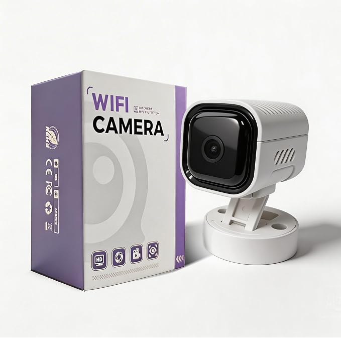 Upgraded 1080P Mini Camera for Home, Office, Pets & Baby Monitoring Compact Wireless Indoor Security Camera with AI Motion Detection, Auto Night Vision & 2-Way Audio,Cloud Storage
