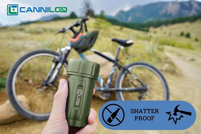 TXD120 Airtight Storage Jar and Smell Proof Container Keeps Herbs Fresh for Months, 120ml, Green Body, Green Cap