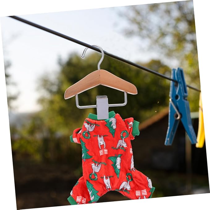 LIOOBO 2pcs Skirt Hangers Clips for Dogs Pet Clothing Hanger Puppy Apparel Clip Garment Hanging Rack Compact
