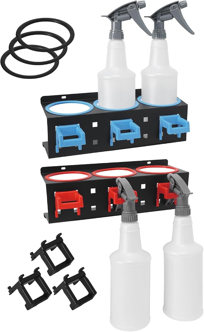 Spray Bottle Holder Rack Spray Can Organizer Storage Wall Mount 13“