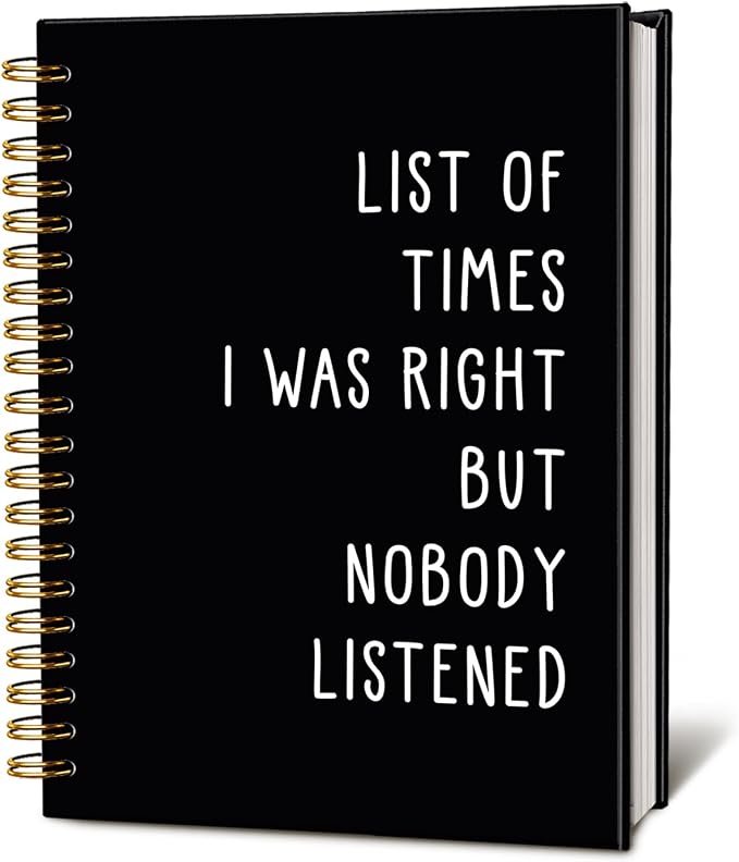 LIANGW Sarcastic Notebooks for Work, Funny Notebooks Journal | Funny Office Gifts for Coworkers, Funny Notebooks for Work, Office Humor Gifts, Black Spiral Notebook 5.5x8.3 Inch