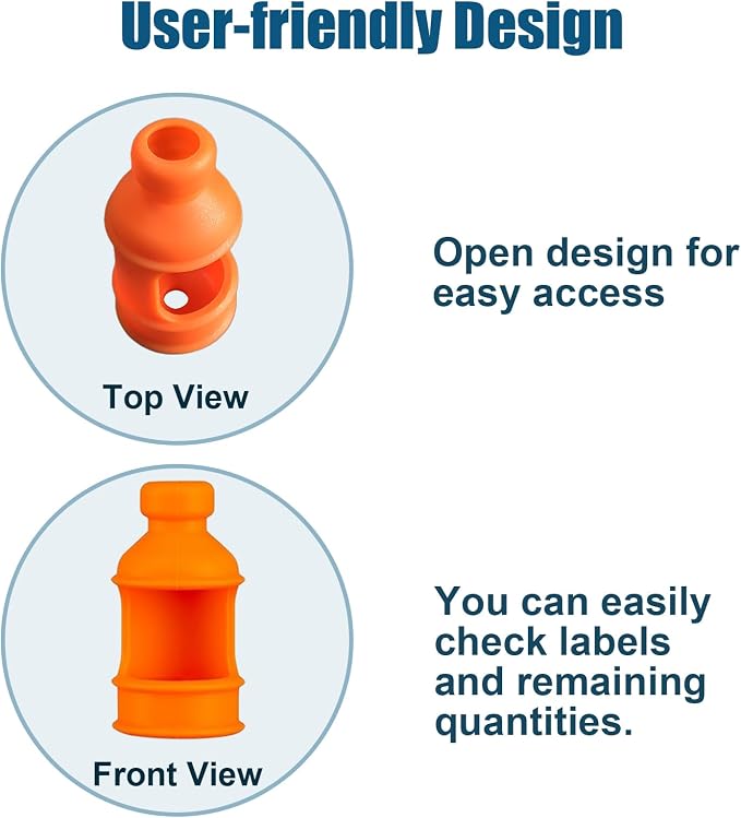 3 Pack Insulin Vial Bottle Protector Sleeve for Diabetic, Silicone Protective Case to Protect Insulin Vial from Breaking, Suitable for 10ml Short Insulin Vials (Orange)