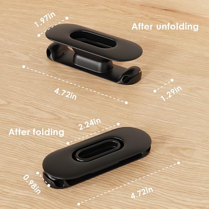 6 Pack Cord Organizer for Kitchen Appliances, Black | Upgraded Stackable Silicone Adhesive Cable Management Wrap Holder, for Mixer Blender Air Fryer Pressure Cooker Coffee Maker