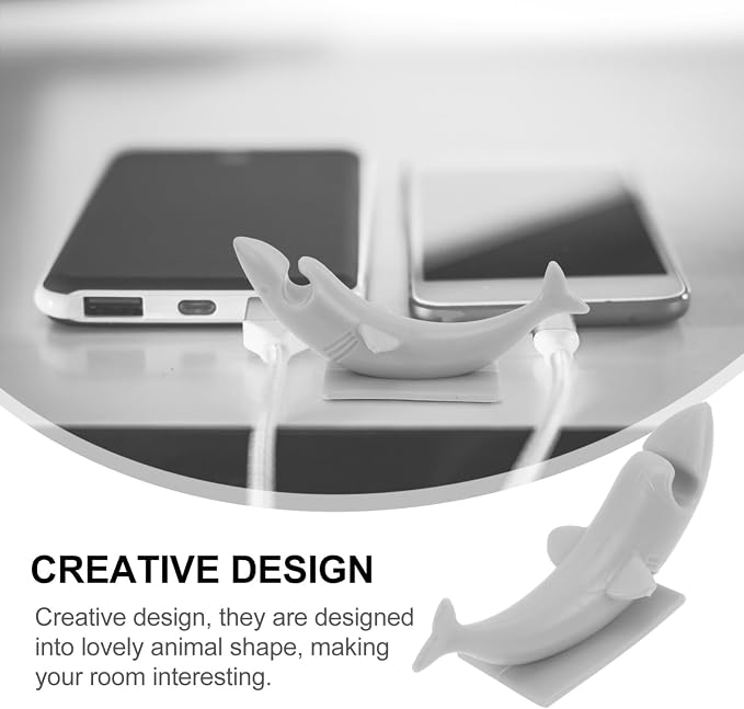 Cable Management Organizer Cute Animal Design Premium Cord Winder for Home Appliances for Kitchen Safety Easy to Use and Stylish Gray