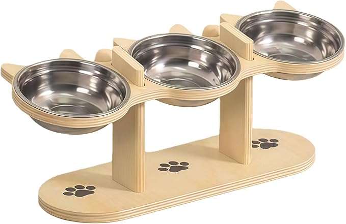 Pet Food Bowl Water Dispenser Adjustable Stand Elevated Feeder Bowl for Dry Food Treats Watering Feeding Device Dog Water