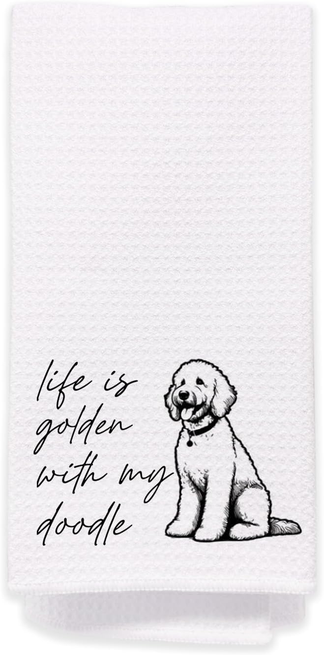 Goldendoodle Hand Towels for Bathroom - Golden Doodle Kitchen Dish Tea Towels, Goldendoodle Mom Gifts for Dog Lovers/Women, Dog Gifts for Mothers Day/Christmas-148