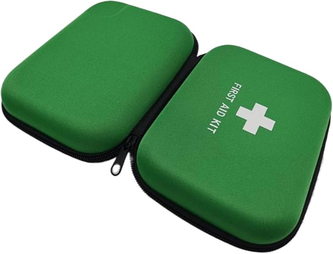 First Aid Hard Case Empty, First Aid Hard Case First Aid EVA Hard Red Medical Bag for Home Health First Emergency Responder Camping Outdoors (Green)