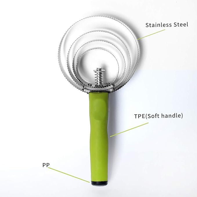 BOTH WINNERS Reversible Stainless Steel Curry Comb with Soft Touch Grip (Neon Green)