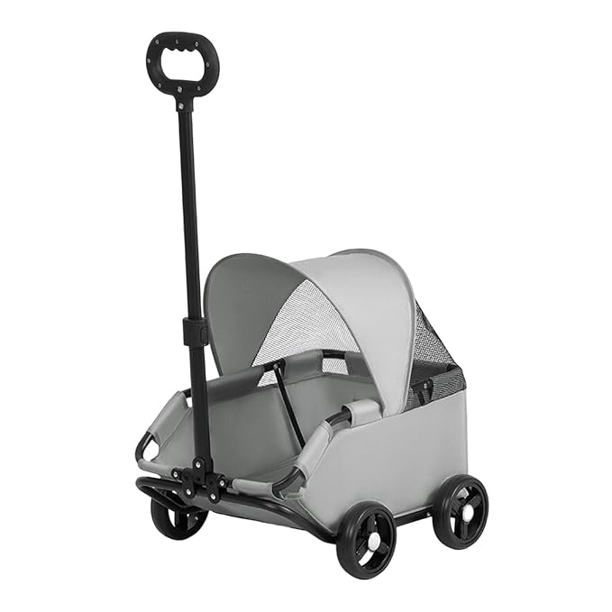 Portable Pet Carrier Frame for Small Pets Oxford Fabric Easy Storage Multi Use Small Strollers Portable Cats Compact Travel Cart Oxford Fabric Metal Frame Carrier