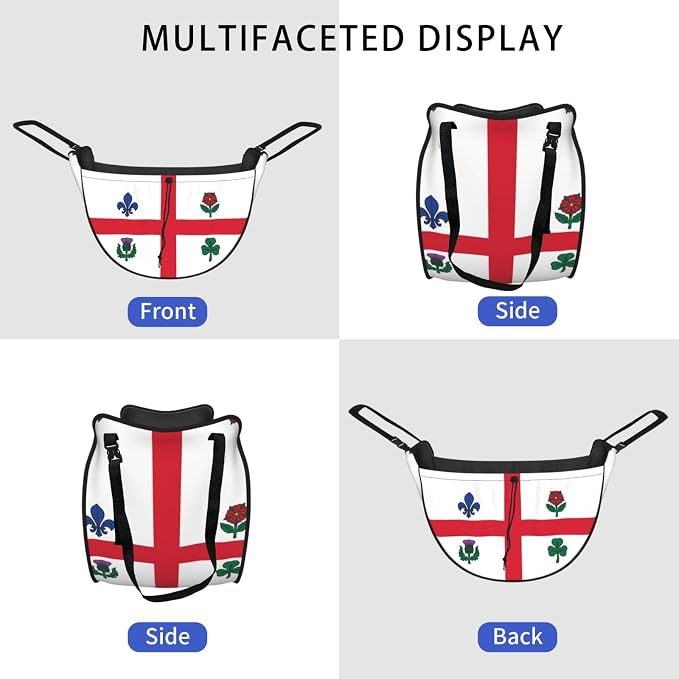 Montreal Flag Car Seat Organizer-Backseat Storage Bag for Travel | Waterproof Durable. Holds Snacks Gear Essentials. Fits Most Cars.