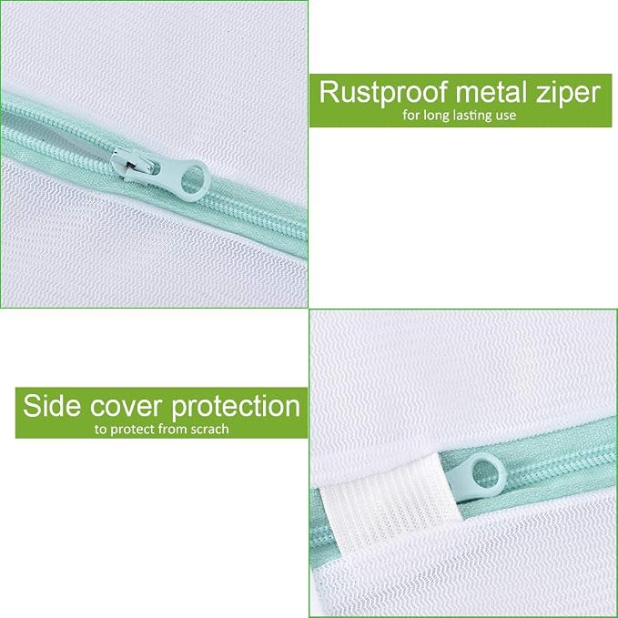 OTraki 2 Pack Extra Large Laundry Mesh Bag 43 x 35 Inch Mesh Laundry Bag Zippered Big Net Bag for Blanket Sweater Coat Bedding Sheet in Home Dorm Hotel Don't Drying, Melting 140-176℉, White | Zippered Big Net Bag for Blanket Sweater Coat Bedding Sheet ...