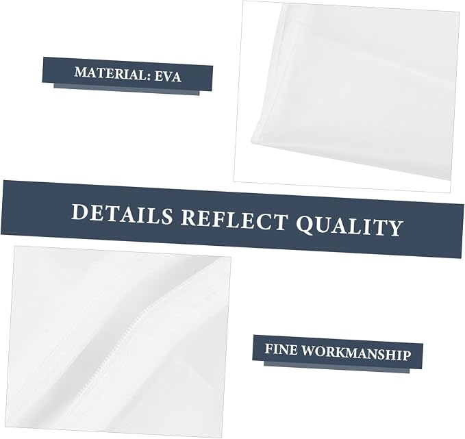 2 Pack EVA Garment Covers for Suit and Coat Storage 60x80cm | Breathable White Dustproof Hanging Design, Prevents Yellowing and PET Hair, Closet Organization