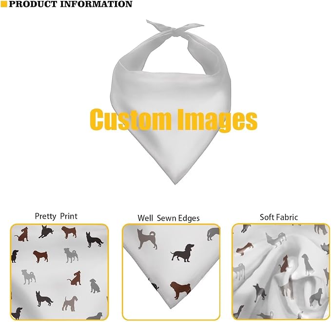 Howilath Kawaii Cartoon Pigs Print Dog Bandana, Pet Kerchief Polyester Scarf Neckerchief, Washable Accessories
