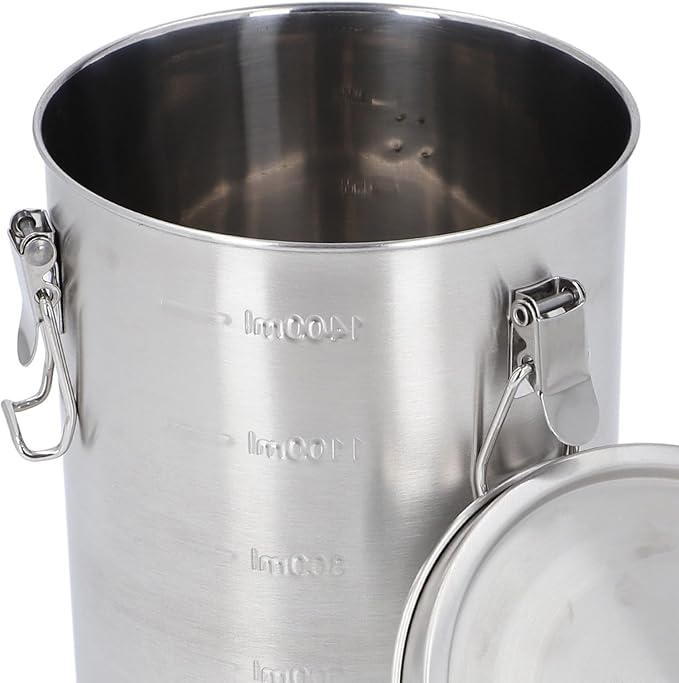 Airtight Small Pet Food Storage Container, Stainless Steel 1400ML | No Spill Freshness Seal Design, Cat Dog Treat Jars Feeding Supplies, Kitchen Pantry Arrangement, Dry Kibble Organization