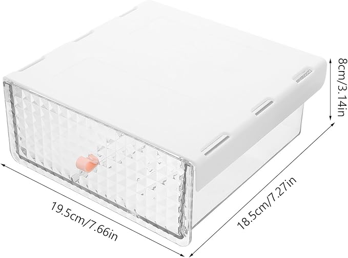 Lurrose Desk Tissue Holder for Office Desk Organization, Resistant to Deformation Storage Bin with Sleek Pet and Abs Material, Compact Tissue Box Cover for Office Use