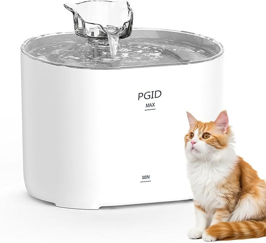 Cat Fountains for Drinking,74Oz/2.2L Pet Cat Water Fountain, Corded Automatic Water Dispenser for Cats Dog,Pet Dog Water Bowl Dispenser with Quiet Pump for Indoor