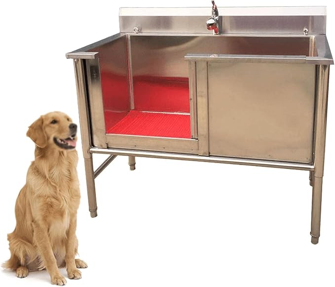 Pet Grooming Salon,Dog Grooming Tub,Dog Bathtub,Washing Sink for Home,Stainless Steel Dog Cat Washing Station for Large Dogs,Pet Dog Bathing Station,Dog Washing Station,Dog Tub,80cm/31in