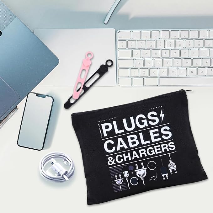 Sisadodo Charging Cable Organizer Travel Bag Toiletry Makeup Cosmetic Bags Medicine Med Toiletry Bag Pouch Diabetic Gifts Bags