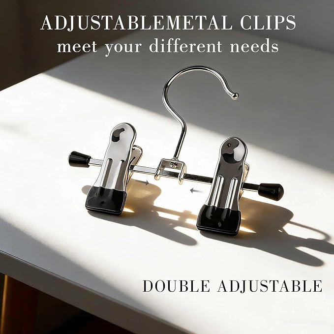 20pcs Adjustable Shoe Rack Pet Baby Pants Folder Multi Functional Travel Portable Hat 6" Heavy Duty Laundry Hooks Socks Holder Double Towels Bags Clothes Clip Boot Hanger Space Saving Home Organizer