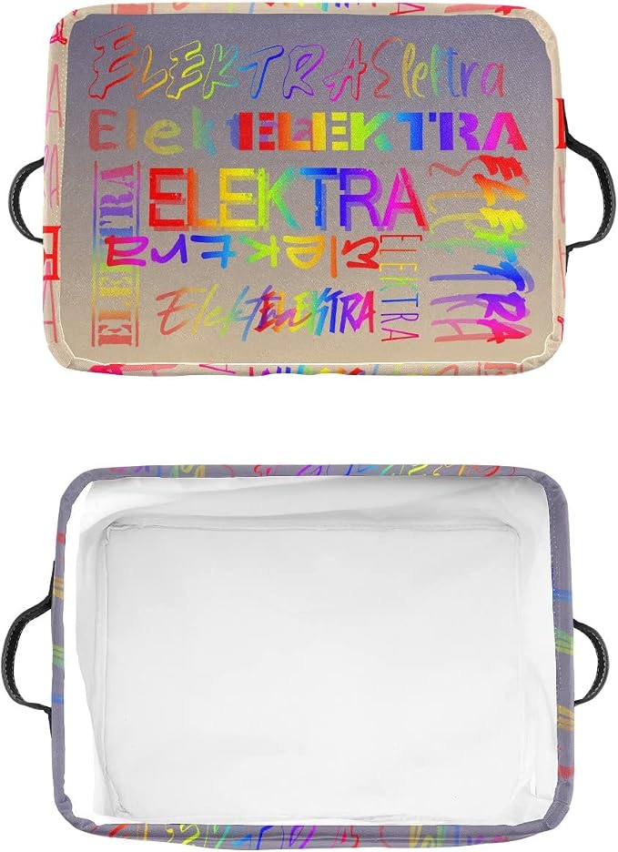 Personalized Storage Bins with Name Custom Kids Storage Basket Cubes Organizer with Handles for Organizing Boys and Girls Toys Shelf Closet Nursery Baskets Boxes, 1 Pack
