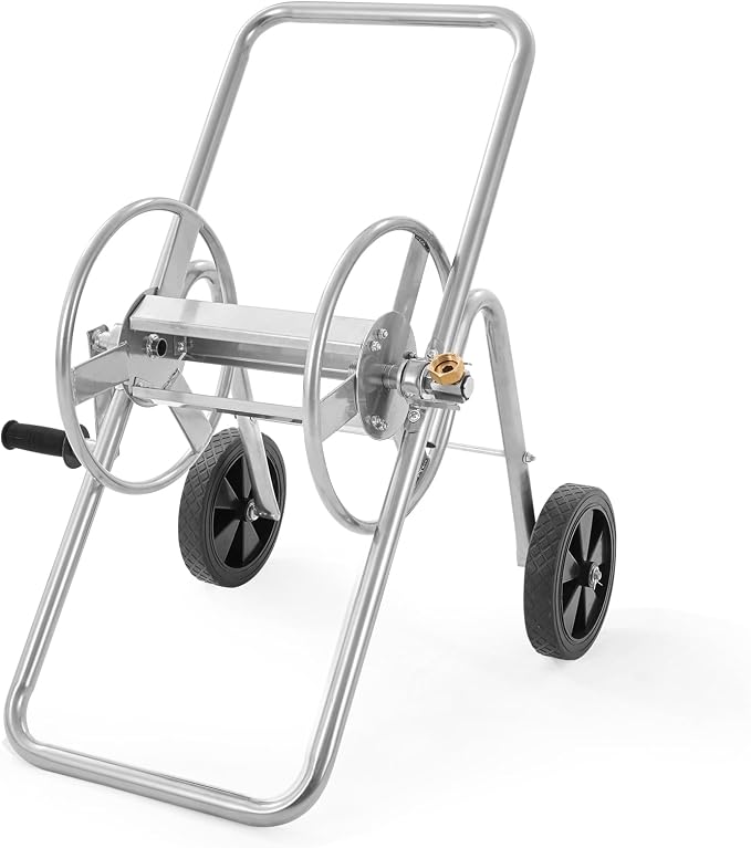 VEVOR Hose Reel Cart, Hold Up to 175 ft of 5/8’’ Hose (Hose Not Included), Garden Water Hose Carts Mobile Tools with Wheels, Heavy Duty Powder-Coated Steel Outdoor Planting for Garden, Yard, Lawn | for Garden, Yard, Lawn, Mobile Tools with Wheels, Heav...