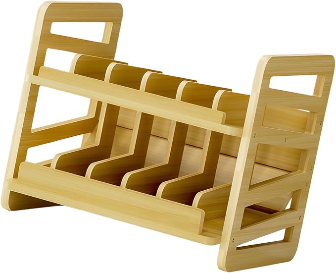 Portable Double Tiers Cats Food Storage Rack Rolling Lid Protects Against Humidity Double Layer Puss Food Container