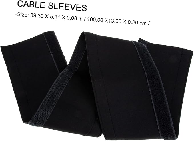 DOITOOL Flexible Neoprene Cord Management Sleeve Cable Wrap Cover for Desk Computer and Office Organization Protects Wires from Pets Bending and Tangles Sleek