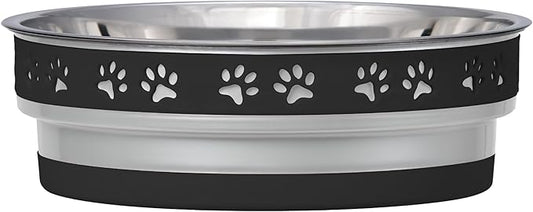 Loving Pets Corsa Dog Bowls- Stainless Steel Dog & Cat Bowls - Spill Proof Dog Food Bowl, Cat Bowl, Puppy Essentials & Pet Supplies Great for Home & Travel (Small 10-20 lbs, Stealth Black)