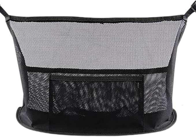 Purse Holder for Car, Car Net Pocket Handbag Holder Between Seats, Car Storage Organizer for Handbag Storage, Car Accessories, Barrier of Backseat Pet (Black)