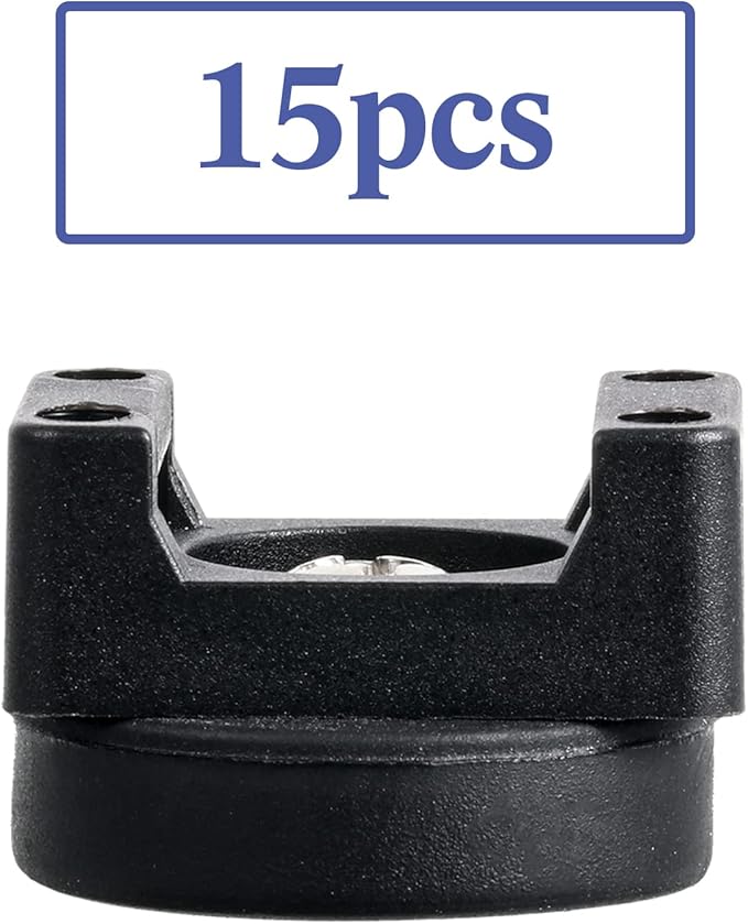 Yookeer 15 Pcs Magnetic Zip Tie Mount Cable Clips Black,22 Mm | Multipurpose Cable Clips Wire holder for Electrical Wiring, Magnet Base for Metal Surfaces, Without Drilling, Reusable