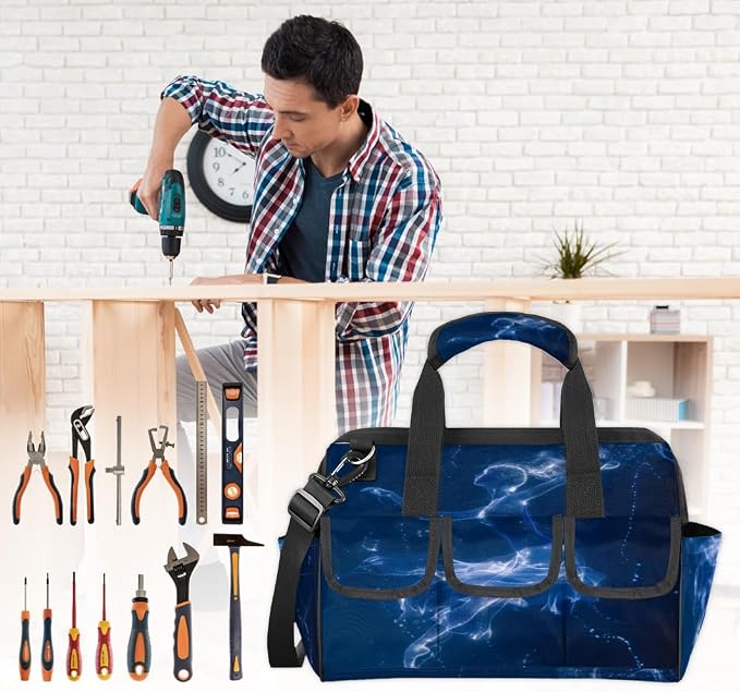 Ballerina Heavy Duty Tool Bag 14.8 Inch Art Portable Soft Tool Box Organizer Storage with Adjustable Shoulder Strap