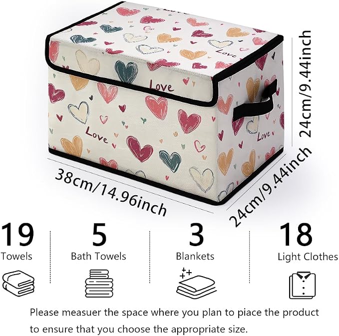 Stackable Clothes Storage Bins with Lids 3 Pack | Closet Organizers Fabric Box for Home and Office,Blanket Clothes Organizers,Under Bed Storage Containers