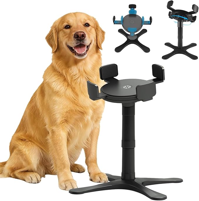 Adjustable Dog Bowl Stand Raised Bowl with 3 Heights Tilted Feeding Stand Elevated Stand for Dog Bowls Adjusts to 5.5",9.45",13.2" Non-Slip for Small Medium Large Dogs