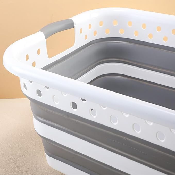 Foldable Laundry Basket Portable, Space Saving, Narrow, Bathroom Organizer | Foldable Laundry Room Organization Basket Clothing Toys Pet Grooming Bath Supplies for Bedroom Dorm College Bathroom