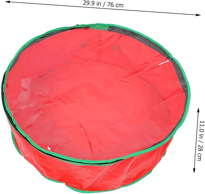 Holibanna 1pc Christmas Wreath Storage Bag Packing Bag with Clear Window for Holiday Wreaths Design for Seasonal Storage Needs