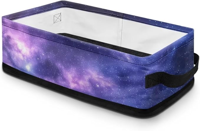 Galaxy Toilet Paper Basket for Organizing Toilet Paper Rolls, Decorative Bathroom Storage Basket for Countertop Toilet Tank Topper Baskets Home Decor Bathroom Accessories