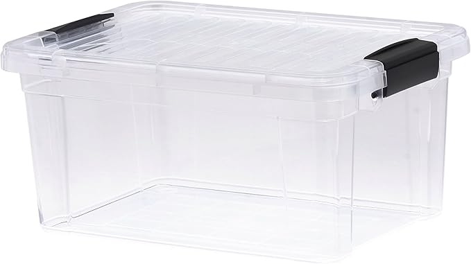 Superio 6.6 Quart Clear Plastic Storage Boxes with Lids, Stackable Organizer Containers, BPA-Free Storage Bins for Home, Office, School & Dorm, 1 Pack