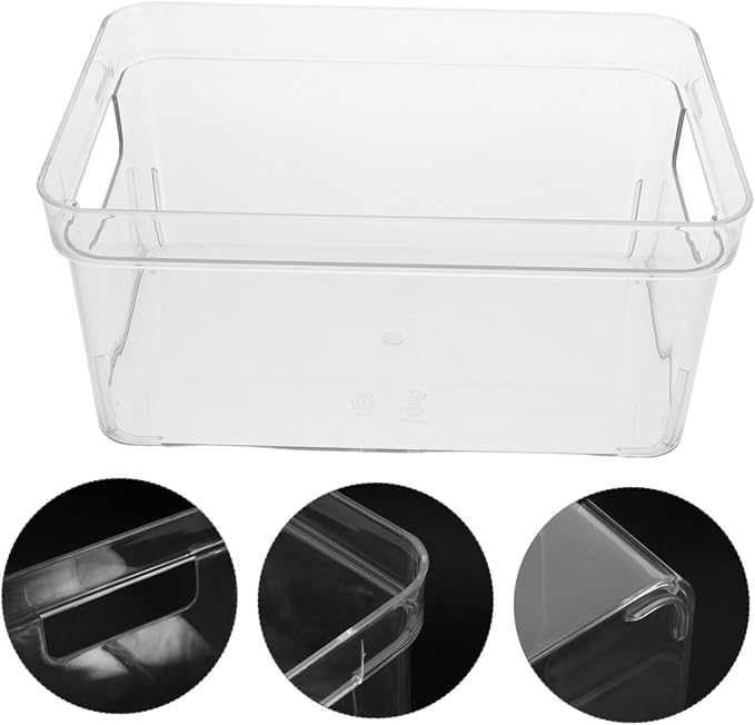 jojofuny Pet Storage Box Handle Multifunctional Organizer for Stationery Makeup and Bathroom Items Portable Small Storage for