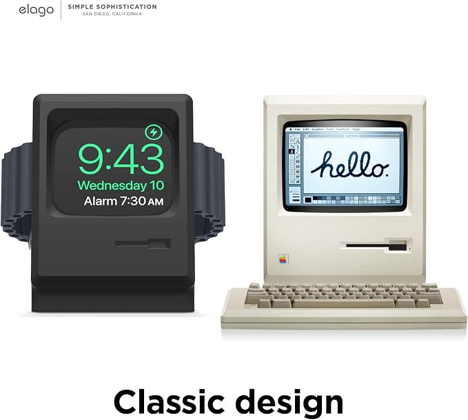 elago W3 Stand for All Apple Watch Series | Ultra3/Ultra2/Ultra/11/10/9/8/7/6/5/4/3/2/1/SE3/SE2/SE1, 49mm, 46mm, 45mm, 44mm,42mm (Black)