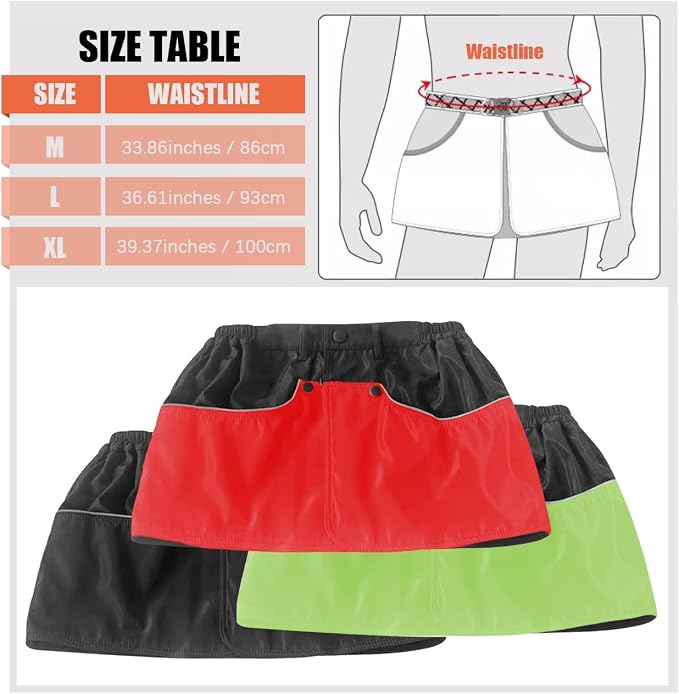 Dog Trainer Apron with Multi Pockets and Waist Strap Adjustable Dog Training Pant Waterproof Dog Training Shorts Dog Handler Clothing for Outdoor Training Activities Black M