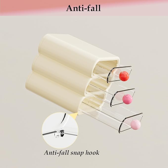 3-Tier Makeup Organizer with Clear Drawers for Vanity Desk | ABS+PET dustproof storage for Skincare/Stationery/Hair Accessories. Ideal for Women/Students/Girls in Bathroom/Desk/Dorm
