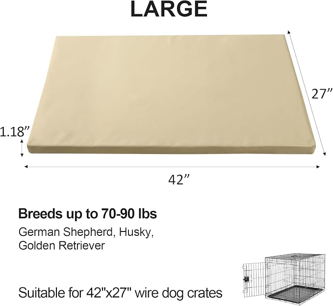 Dog Mat,27"x 42"Dogs Crate Pad,Indoor Non-Slip & Waterproof Dog Mat,Easy Wipe Clean in Seconds，Sleeping for Floor,Car,Sofa,Crate