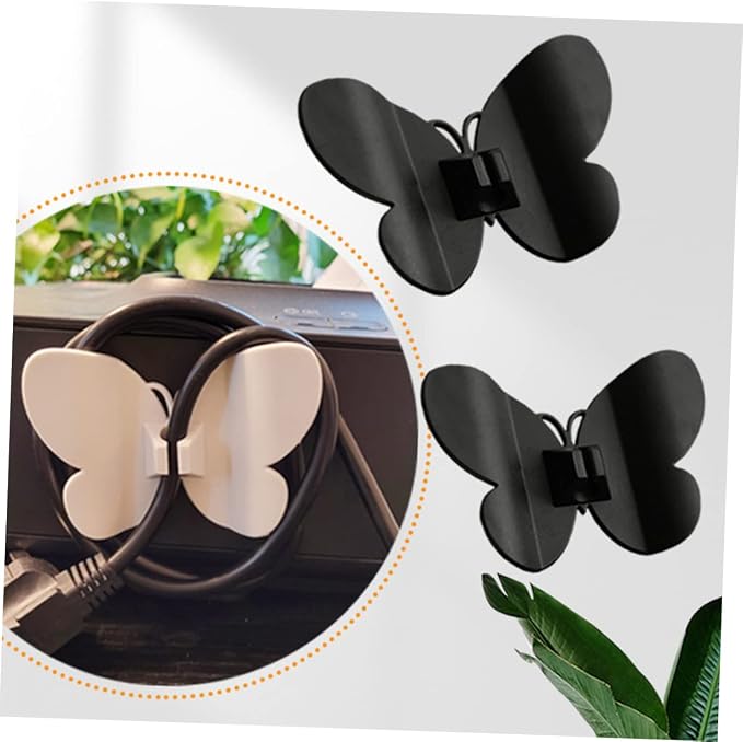 TEHAUX 4Pcs Cord Organizers for Kitchen Appliances Self Adhesive Cable Winders for Easy Installation Compact Wire Holders with Animal Pattern for Tidy Home Kitchen Use