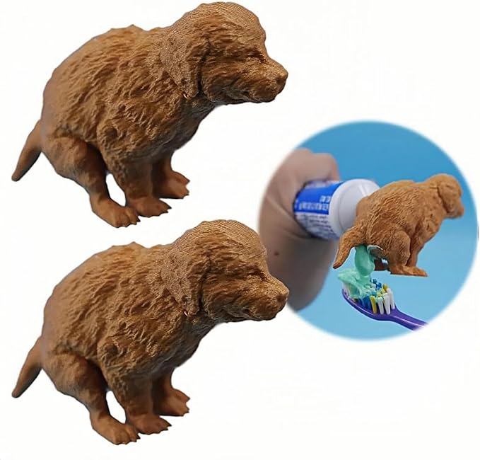 Golden Retriever Toothpaste Dispenser - Novelty Bathroom Accessory Gift for Dog Lovers