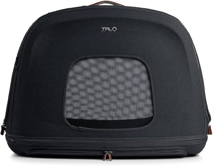 TAVO Pets Crispin Crash-Tested Dog & Cat Car Crate, Onyx, Medium