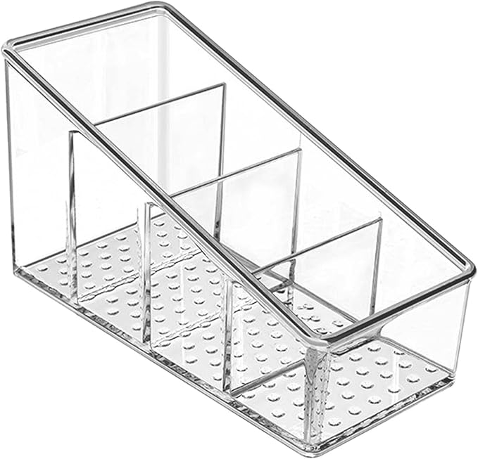 MaxGear Remote Control Holder Clear TV Remote control Storage Organizer Small Plastic Caddy for Home, 1 Pack