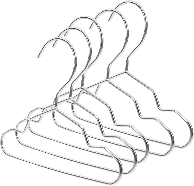 MAGICLULU Pet Hangers 10-Pack Steel Mini Closet Hangers for Cat Clothing Dog Apparel and Pet Accessories Space-Saving Storage Organizer for Home Shop and Drying Use